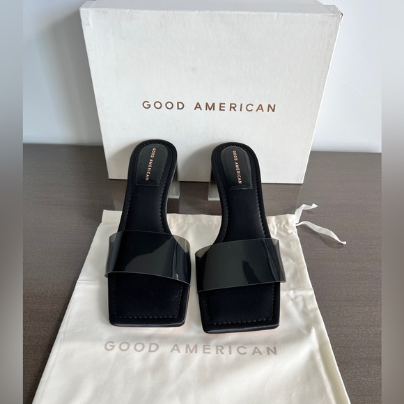 Good American Shoes - Good American Square Toe Shoes - Black - Size 12